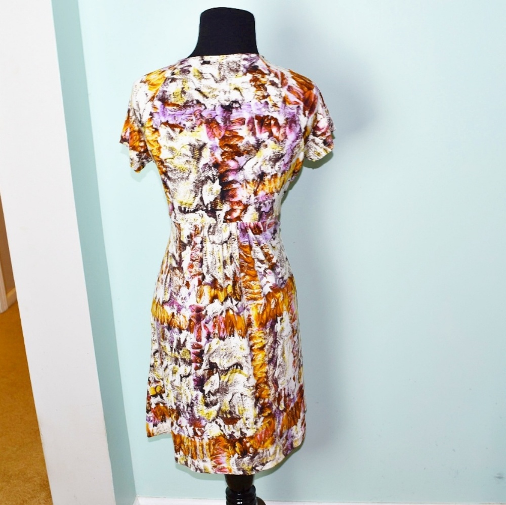 Daisy Fuentes Orange and White Print Dress - Picture 2 of 2